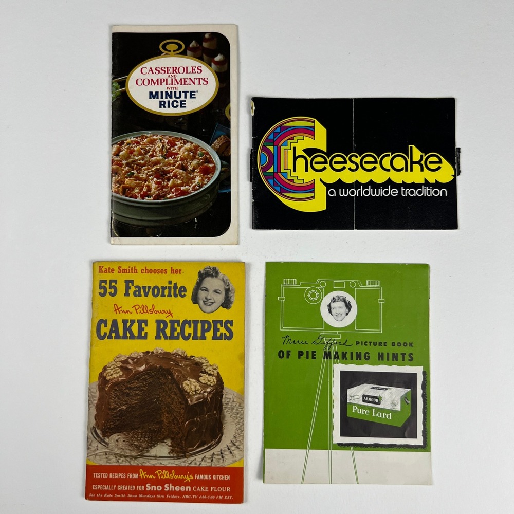 Pillsbury Armour Vintage Recipe Booklets Lot 4 Multi Color Mid Century Kitchen